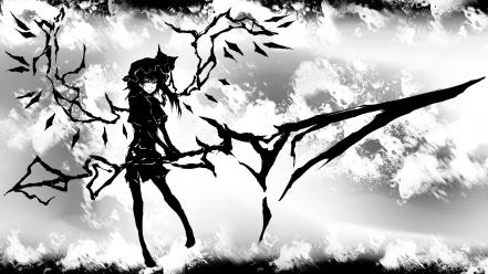 Ponytails flandre scarlet hats laevateinn side ponytail wallpaper