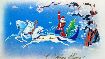 Ussr new year postcard wallpaper