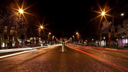 France gates cities champs elysées city street wallpaper
