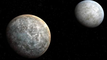 Moon outer space planets science fiction stars wallpaper