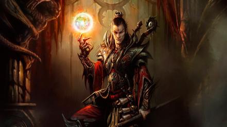 Armor magic wizards sorcerer artwork diablo iii wallpaper