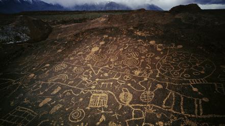 California bishop petroglyphs wallpaper