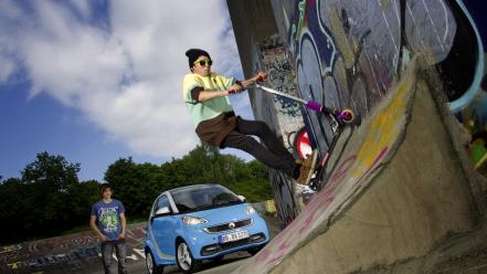 Cars graffiti urban smart fortwo coupe wallpaper