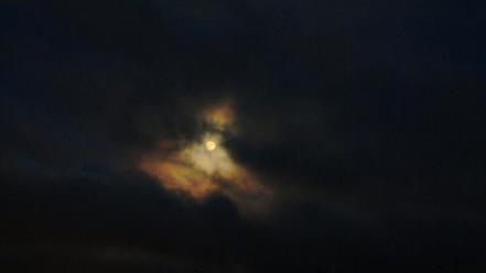 Clouds night moon wallpaper