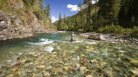 Fly fishing british columbia elk wallpaper