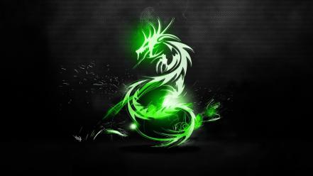 Green dragons wallpaper