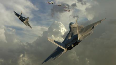 Jet aircraft skyscapes wallpaper