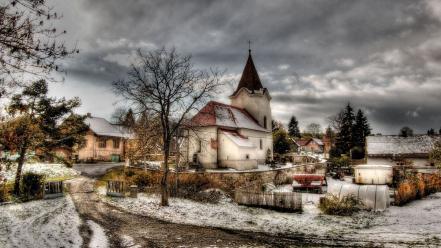 Landscapes winter stare hdr photography wallpaper