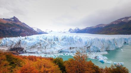 Mountains landscapes trees glacier wallpaper