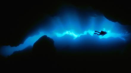 Ocean diver underwater honduras wallpaper