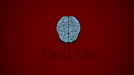 Red brain feed me fancy fox wallpaper