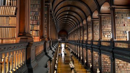 Room trinity library ireland books interior college dublin wallpaper