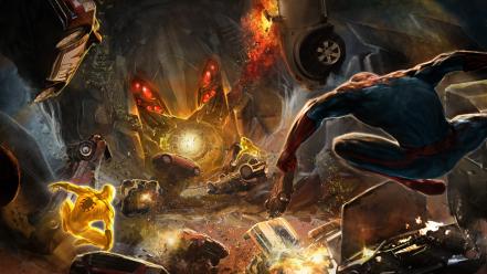 Ruins spider-man artwork wallpaper