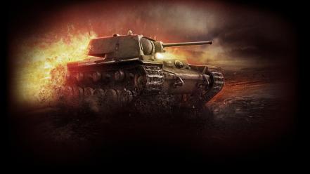 Tanks battles world of kv-1 wallpaper