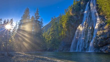 Vancouver british columbia waterfalls creek wallpaper