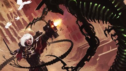Action sisters of battle birds warhammer 40,000 wallpaper