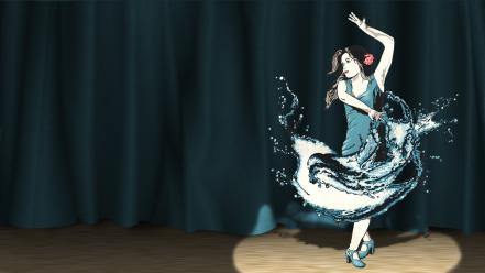 Flowers waves dance gypsy curtains spotlight dancing july wallpaper