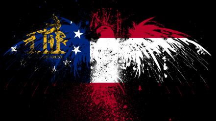 Georgia eagles hawk flags usa state wallpaper