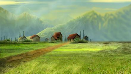 Landscapes vector fields wallpaper