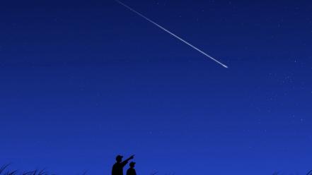 Nature night shooting star wallpaper