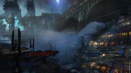 Paris cityscapes futuristic artwork adrift remember me wallpaper