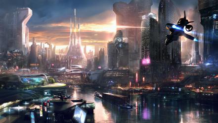 Paris cityscapes futuristic artwork adrift remember me wallpaper