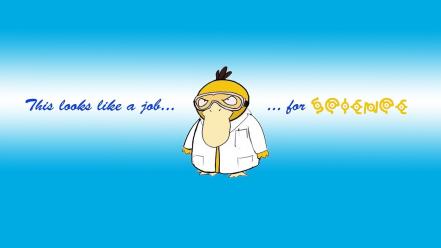 Pokemon science psyduck scientists job wallpaper