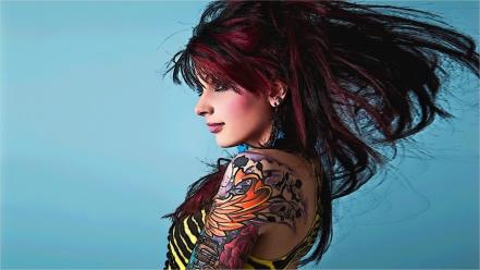 Tattoos women redheads wallpaper