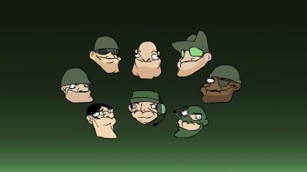 Team fortress 2 drawn medic heavy scout wallpaper