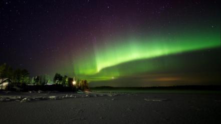 Landscapes night aurora borealis wallpaper