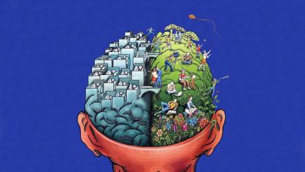 Brain skies sky creativity wallpaper