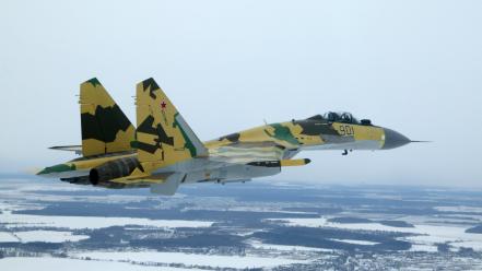 Aircraft su-35 flanker-e russian air force wallpaper