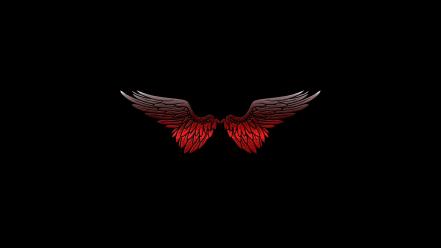 Angels wings black minimalistic simple wallpaper