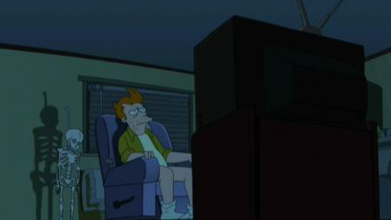 Apartments television armchair philip j. fry nineties wallpaper