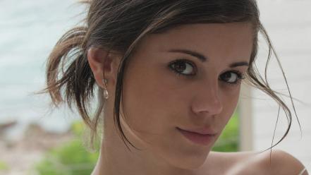 Brunettes women close-up little caprice faces wallpaper