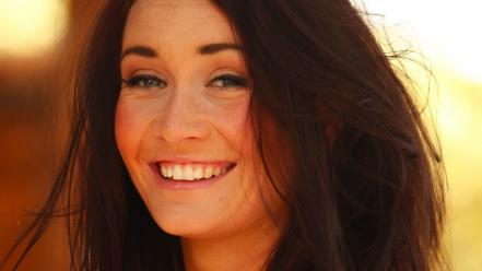 Brunettes women freckles peta todd smiling wallpaper