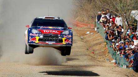 Citroen c4 sébastien loeb car jump racing wallpaper