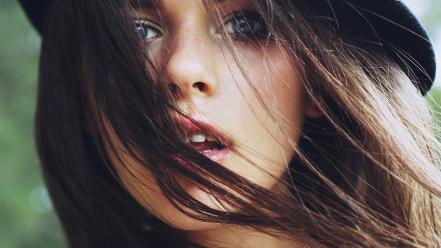 Hats faces hair in face anastasy dudrina wallpaper