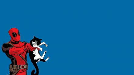 Minimalistic cats deadpool wade wilson wallpaper