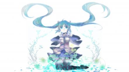 Open mouth ahoge anime girls detached sleeves wallpaper