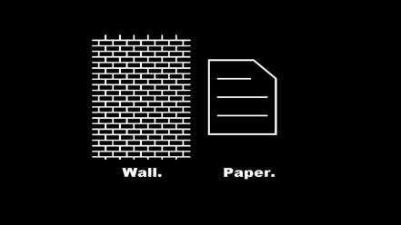 Paper black wall funny wallpaper