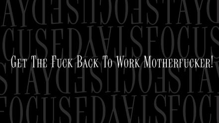 Typography motivational back to work wallpaper