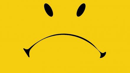 Yellow funny smiley wallpaper