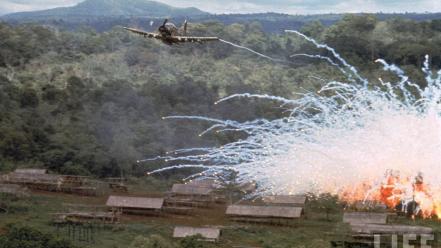 A-1 skyraider white phosphorus close air support wallpaper