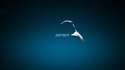 Blue nike brands just do it wallpaper