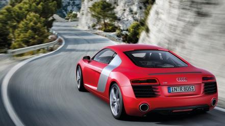 Cars audi roads r8 red v10 wallpaper
