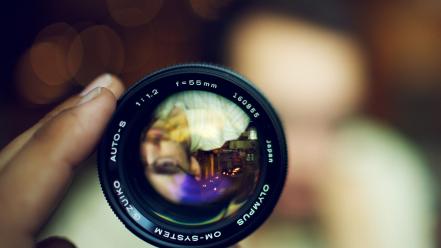 Fingers cameras faces wallpaper
