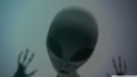 Glass alien wallpaper