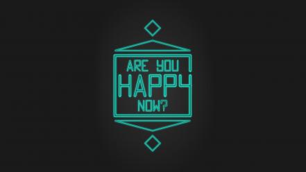 Minimalistic typography happiness wallpaper