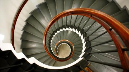 Spiral stairways wallpaper